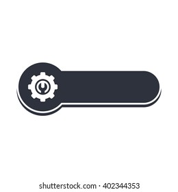 cog setting icon banner template theme vector art illustration