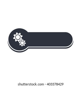 cog setting icon banner template theme vector art illustration