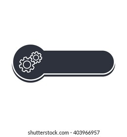 cog setting icon banner template theme vector art illustration