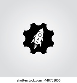 cog setting service logo art theme vector illustration