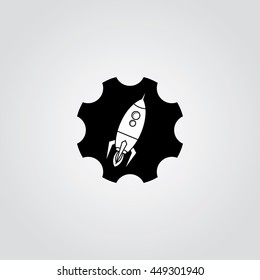 cog setting service logo art theme vector illustration