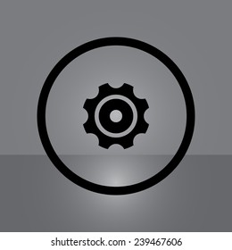 Cog Settings on gray background, vector, EPS 10