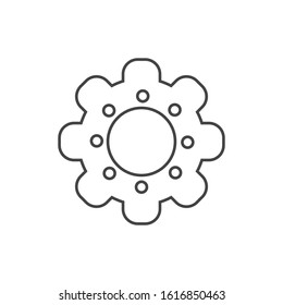 Cog settings sign icon. Cogwheel gear symbol