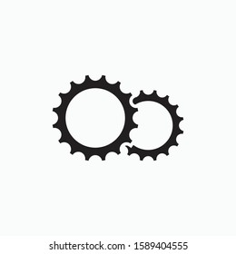 cog sign icon vector isolated