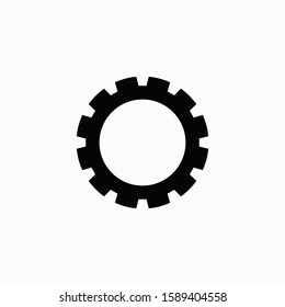 cog sign icon vector isolated