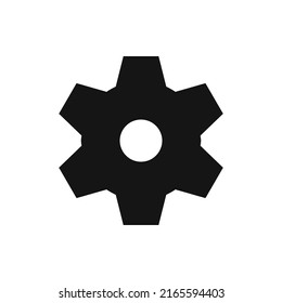 Cog solid icon. Website settings glyph vector symbol.