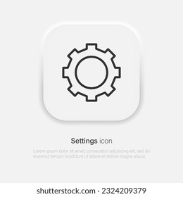 Cog vector icon, setting symbol. Modern, simple flat vector illustration for web site or mobile app. Vector EPS 10