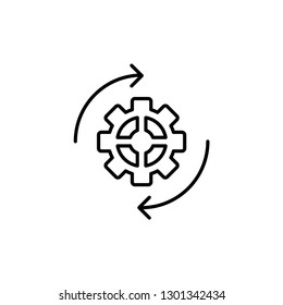 Cog vector icon, settings symbol