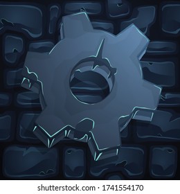 Cog Vector Illustration. Cartoon-style Icon For A Game Interface, Settings Button, Etc.