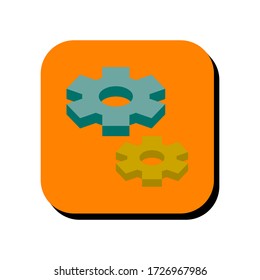 Cog vector illustration icon. og icon in two-dimensional shape. The concept of industrial and machinery by using a cog modern icon.
