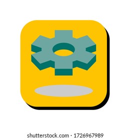 Cog vector illustration icon. og icon in two-dimensional shape. The concept of industrial and machinery by using a cog modern icon.