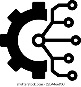 cog Vector illustration on a transparent background. Premium quality symmbols. Glyphs vector icons for concept and graphic design.