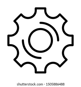 Cog Wheal Gear Mechnical and Industrial Equipment Vector Icon