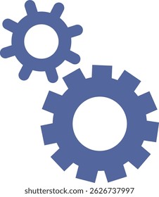 Cog wheel gear mechanism vector illustration
