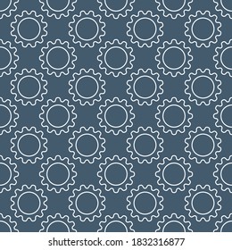 Cog Wheel or Gear vector concept seamless geometric pattern