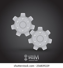 Cog wheel (gears) logotype. Vector illustration