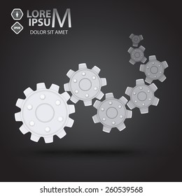 Cog wheel (gears) logotype. Vector illustration