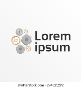 Cog Wheel Icon Mechanical Detail Part Vector Illustration