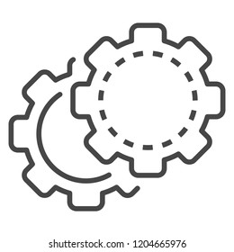 Cog wheel icon. Outline cog wheel vector icon for web design isolated on white background