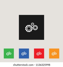 Cog wheel icon, stock vector illustration, EPS10.