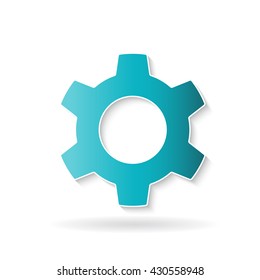 Cog wheel icon. Vector graphic design