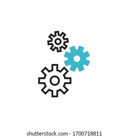 cog wheel icon vector illustration modern style design. isolated on white background