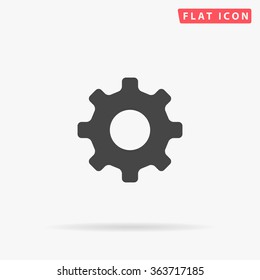 Cog Wheel Icon Vector. Simple Flat Symbol. Illustration Pictogram