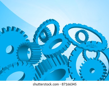 Cog wheel on abstract background gear vector