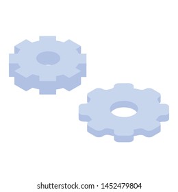 Cog wheel set icon. Isometric of cog wheel set vector icon for web design isolated on white background