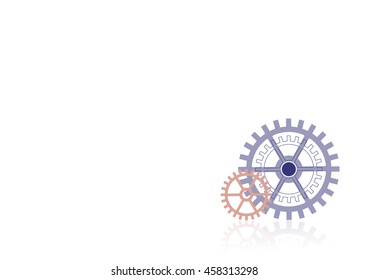 Cog wheel sets detailed engineering the split vector illustration white background .