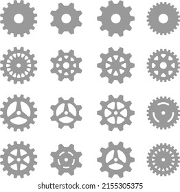 Cog wheel simple icon set vector illustration.