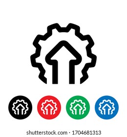Cog-Rad, Upgrade-Einstellzeichen, Symbol, Symbol. Vektorillustration