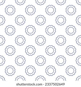 Cog Wheel vector concept linear simple seamless pattern