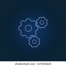 Cog wheels icon . Vector