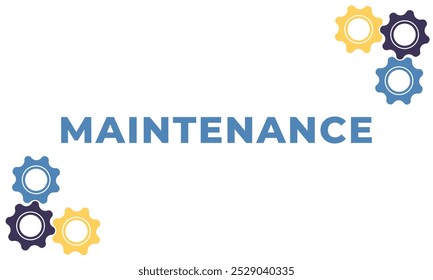 cog wheels vector illustration. Customer support icon. Technical support engineering light background concept. Website under construction page. Web Page maintenance.