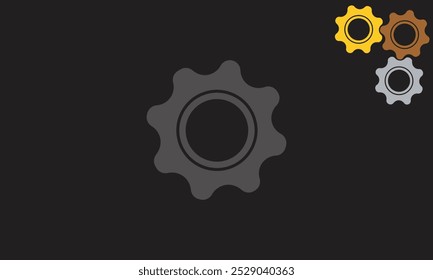 Ilustración vectorial de ruedas dentadas. Icono de Asistencia al cliente. Concepto de fondo ligero de ingeniería de Asistencia técnica. Sitio web en construcción. Mantenimiento de la página de Web.
