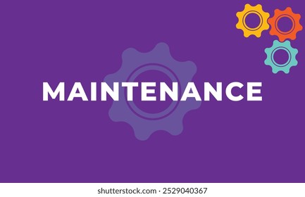 cog wheels vector illustration. Customer support icon. Technical support engineering light background concept. Website under construction page. Web Page maintenance.