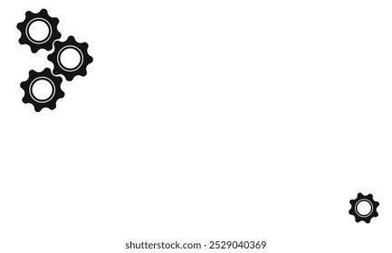 cog wheels vector illustration. Customer support icon. Technical support engineering light background concept. Website under construction page. Web Page maintenance.