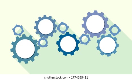 cog wheel.Teamwork with Gear Concept. Infographic Template. Vector Illustration
