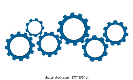 cog wheel.Teamwork with Gear Concept. Infographic Template. Vector Illustration