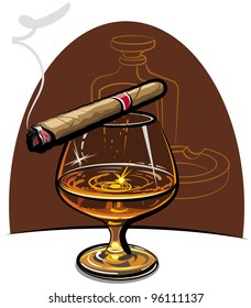 Cognac and cigar