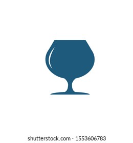 Cognac Glass icon. Flat creative element from bar and restaurant icons collection. Colored cognac glass icon for templates, web design and software.