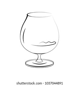cognac glass vector