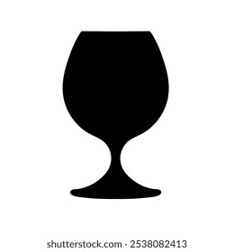 cognac glass vector icon on white background illustration