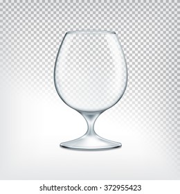 Cognac goblet. Mesh with transparency. Vector icon. EPS10