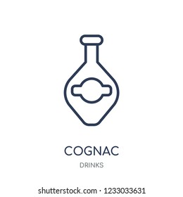 Cognac icon. Cognac linear symbol design from drinks collection. Simple outline element vector illustration on white background