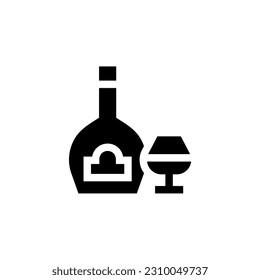 cognac icon vector graphic with colors