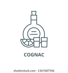 Cognac line icon, vector. Cognac outline sign, concept symbol, flat illustration