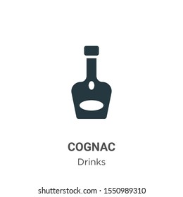 Cognac vector icon on white background. Flat vector cognac icon symbol sign from modern drinks collection for mobile concept and web apps design.