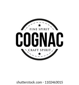 Cognac vintage stamp sign
